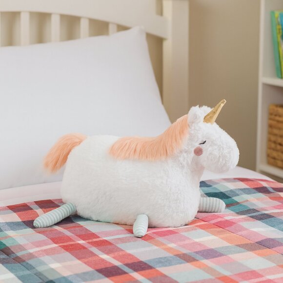Pillowfort Decorative UNICORN Pillow Stuffed Animal Plush Large 20" x 13" New - Picture 1 of 5